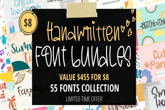 Download Handwritten Font Bundle - Handwritten font Collection